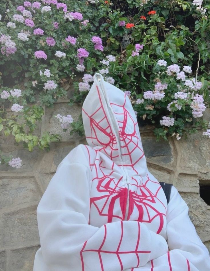 White Spiderman Zipper Hoodie Printed - FlintEra