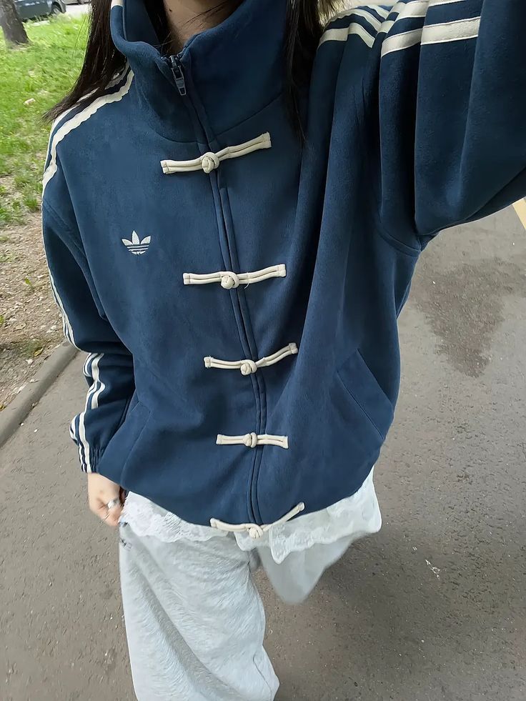 CNY-Inspired Premium Navy Blue Suede Streetwear Jacket - FlintEra