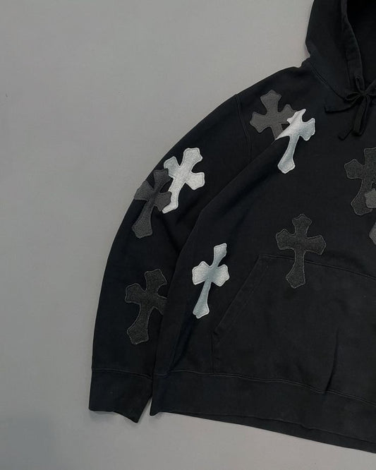 Cross Printed Hoodie - FlintEra