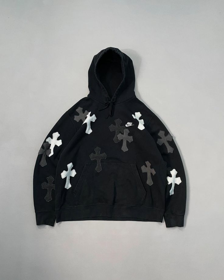 Cross Printed Hoodie - FlintEra